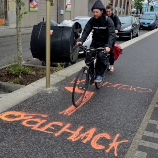 ©Barry Sandland/TIMB - Cyclehack entrance at the Brussels event