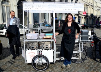 ©Barry Sandlandn/TIMB - Souprise food bike and their daily soups offered from a bike